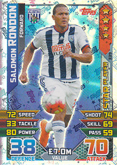 Salomon Rondon West Bromwich Albion 2015/16 Topps Match Attax Star Player #339